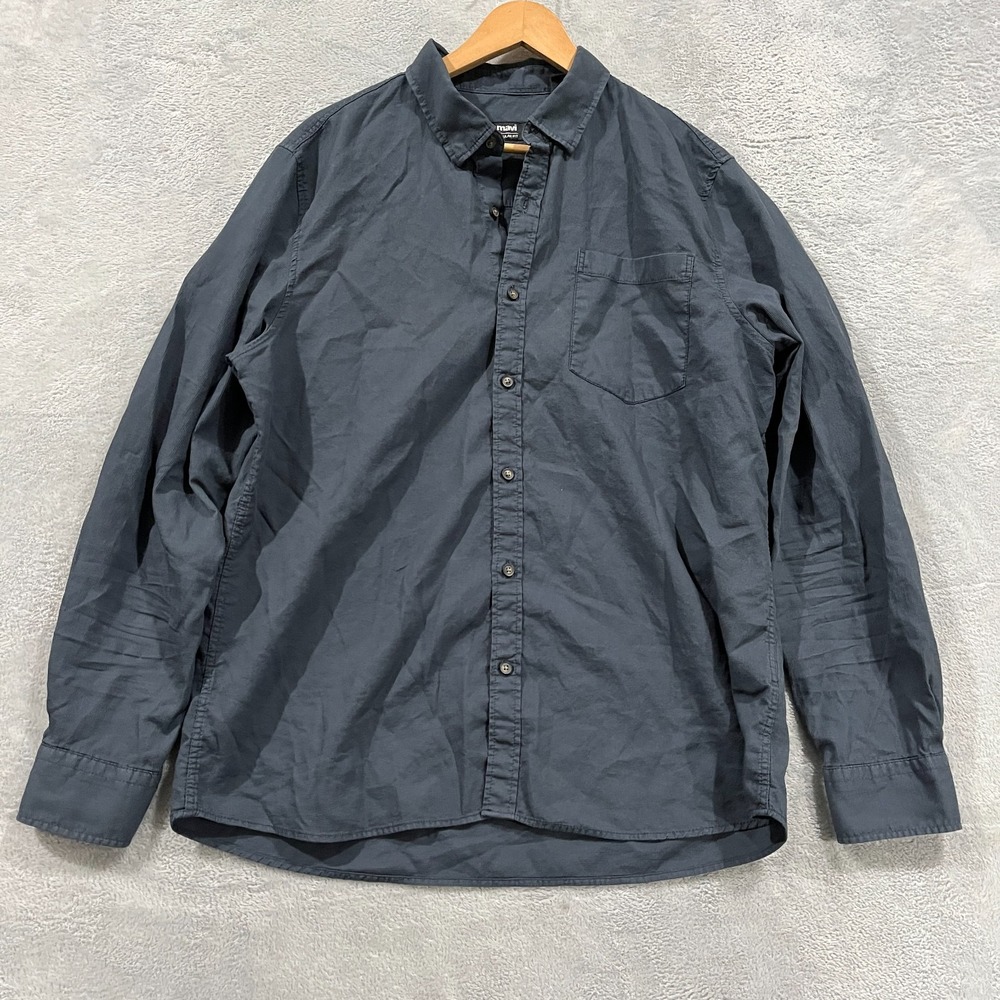 Mavi Button Down Shirt Mens XL Long Sleeve Regular Fit‎ Preppy Academia Blue